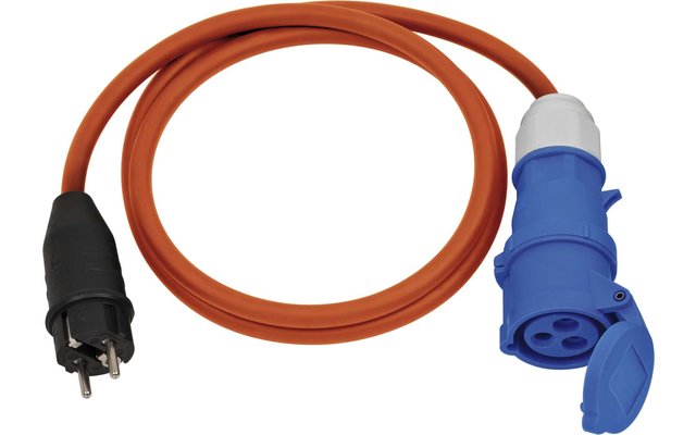 Brennenstuhl adapter cable Schuko plug coupling CEE230V orange 1.5m