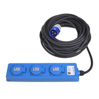 PAT CEE 3-fach Steckdosenleiste 20 Meter 2 x Schutzkontakt und 1 x 2 USB