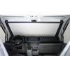 REMIfront V Frontverdunklung  VW Crafter ab 2019 / vertikal / Fahrzeug mit Ablagefach oben / Rahmen grau / Plissee hellgrau