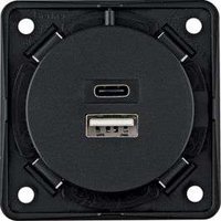 Berker USB-A / USB-C Steckdose 2-fach 230 V anthrazit