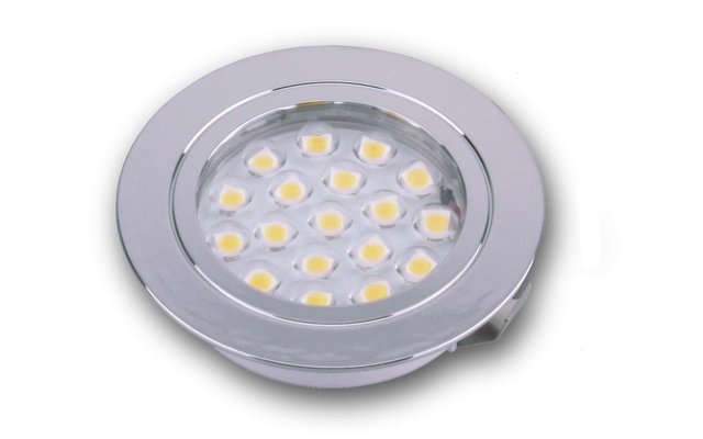 Dimatec recessed spotlight LED 1.2 watt chrome glossy