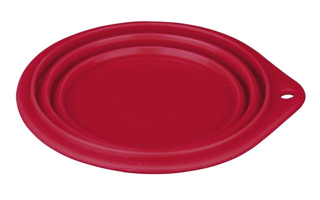 Jollypaw travel bowl silicone 0.5 l red