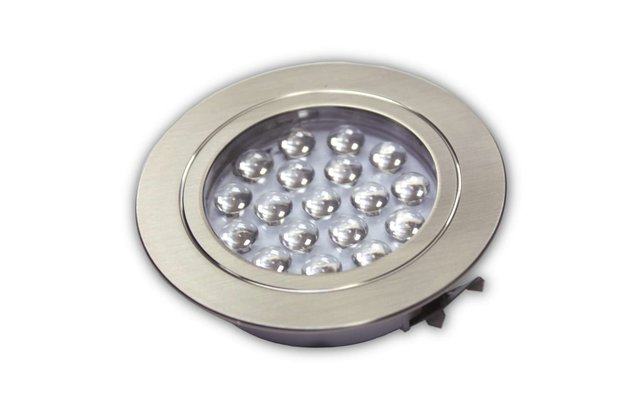 Dimatec recessed spotlight LED 1.2 Watt brushed nickel