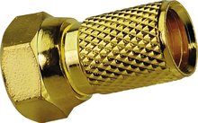 Schwaiger F-Aufdrehstecker (Ø 7 mm) vergoldet