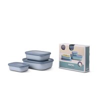 Bol multi-usages rectangulaire 3 pièces bleu nordique cirqula Mepal
