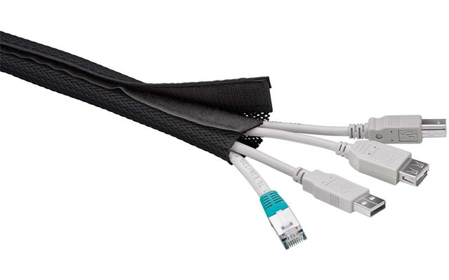 Goobay CM WireSleeve funda de cable 1,8 m negro