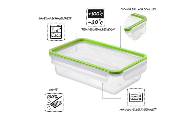 Rotho Boîte pour réfrigérateur clic and lock 1,5 litre