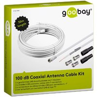 Goobay 100 dB Koax-Antennenkabel Set LNB-Anschlusskabel  30 m