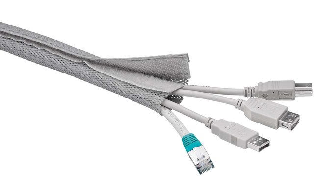 Goobay CM WireSleeve gaine de câble 1,8 m argentée