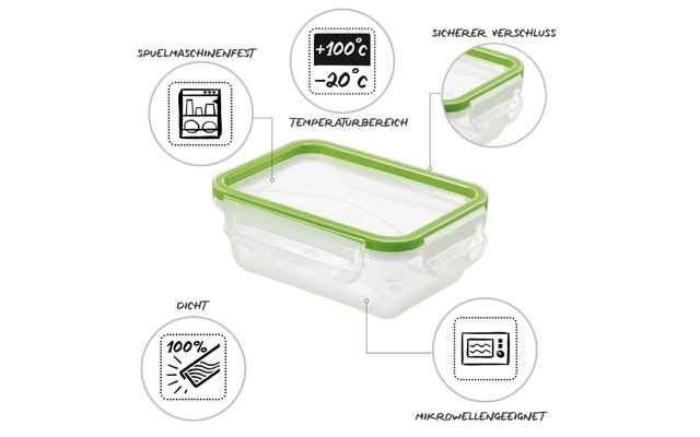 Rotho Boîte pour réfrigérateur clic and lock 0,5 litre