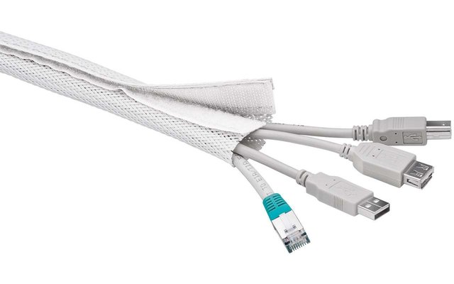Goobay CM WireSleeve funda de cable 1,8 m blanco