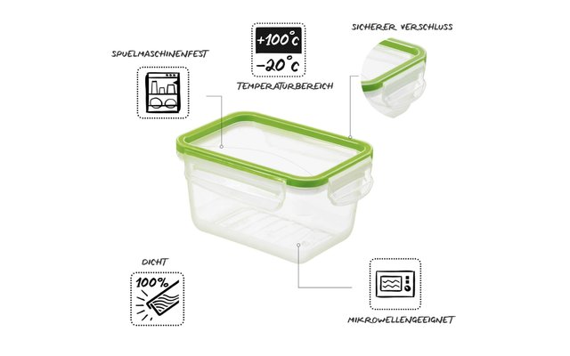 Rotho refrigerator box clic and lock 0.75 liters