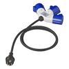PAT adapter cable 150 cm 3 x 2.5 mm² from Schuko plug to 3 x CEE