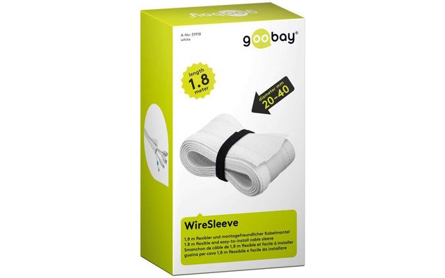 Goobay CM WireSleeve cable sheath 1.8 m white