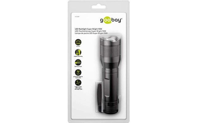 Goobay LED-Taschenlampe Super Bright 1500 