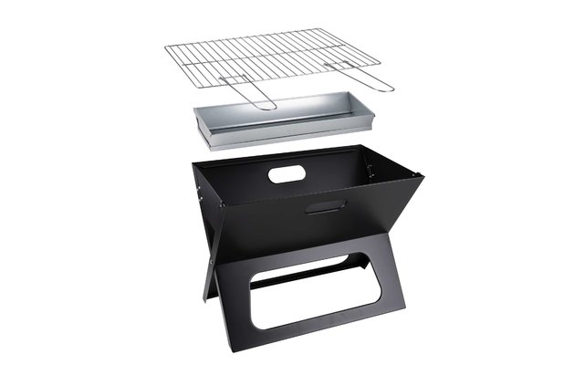 Berger picnic / charcoal grill with folding mechanism