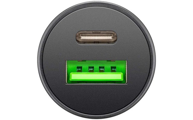 Goobay Dual-USB Auto Schnellladegerät USB-A und USB-C Power Delivery 