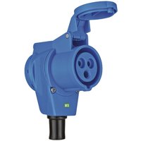 Brennenstuhl Winkel Kupplung CEE 230V 16A Schutzkontakt Steckdose blau