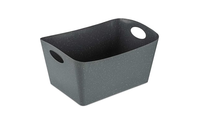 Koziol BOXXX L Aufbewahrungsbox 15 Liter recycled ash grey dunkelgrau