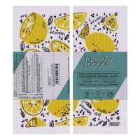 GroovyGoods ökologisches Schwammtuch 20 x 17 cm Lemons