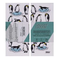 GroovyGoods ökologisches Schwammtuch 20 x 17 cm Pinguin