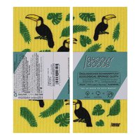 GroovyGoods ökologisches Schwammtuch 20 x 17 cm Toucan