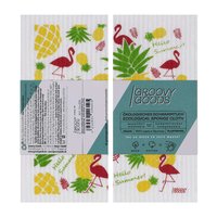 GroovyGoods ökologisches Schwammtuch 20 x 17 cm Hello Summer