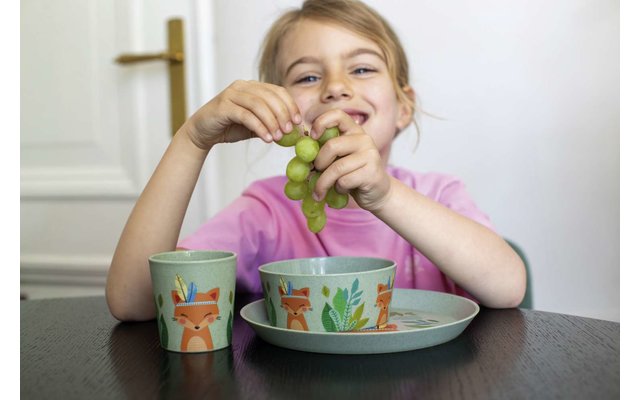 Koziol Organic Kids set kinderservies groen - 3-delige set