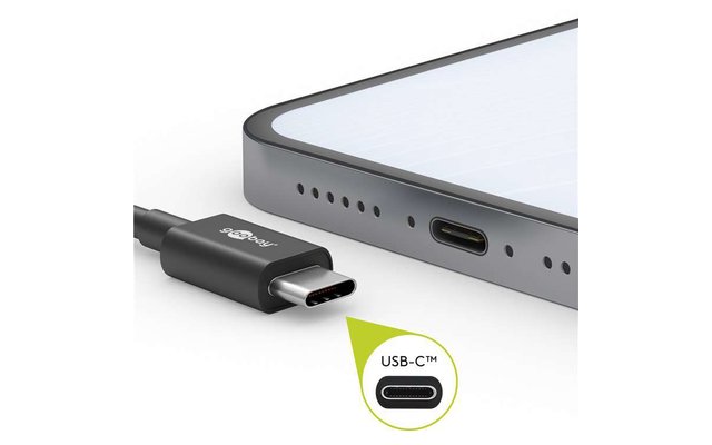 Goobay DAT USB-C naar USB-A textielkabel 0,5 m