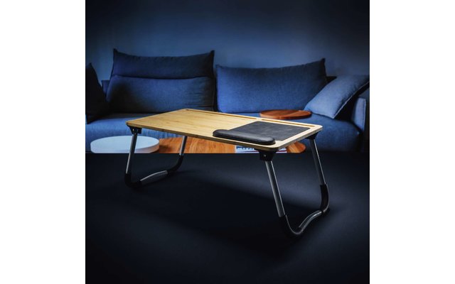 Schwaiger Table pliante pour ordinateur portable marron