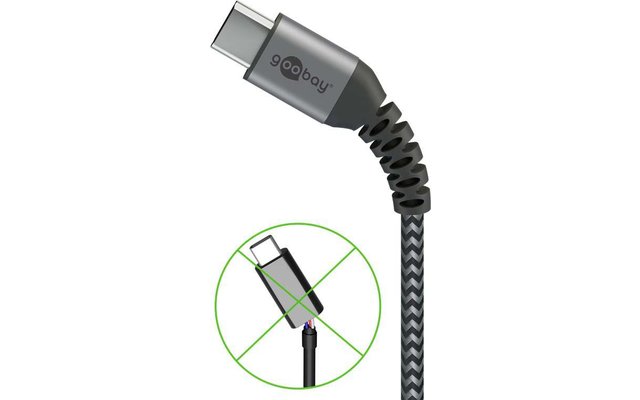 Goobay DAT USB-C to USB C textile cable 0.5 m