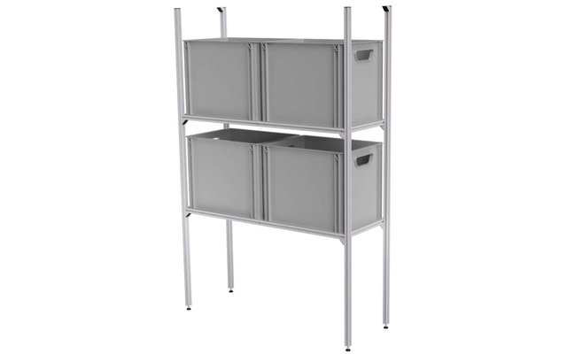 Blaupunkt 83 SYS-Rack aluminium shelf system longitudinal for rear garage 85 x 31 x 130 cm