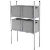 SYS-RACK Regal-System  Aluminium f&uuml;r Heckgarage 85 x 31 x 130 cm