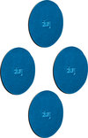 Silwy Magnet-Pads 6,5 cm 4er Set blau