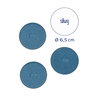 Silwy Magnet-Pads 6,5 cm 4er Set blau