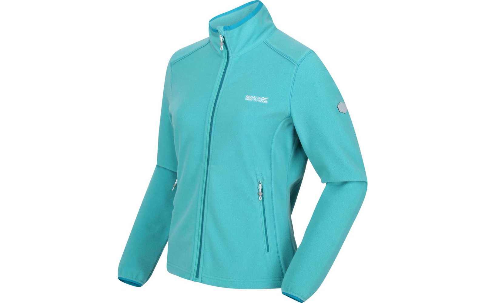 Turquoise damesjas met ritssluitzakken
