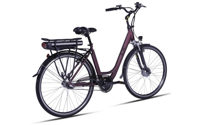 LLobe Metropolitan Joy City e-bike 28 inch bordeaux rood 10 Ah