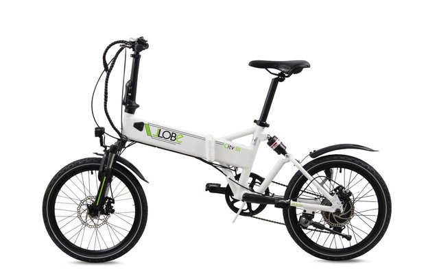 LLobe City III pieghevole e-bike 20 pollici 10.4 Ah bianco