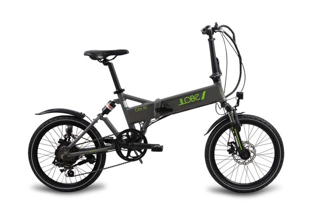 LLobe City III opvouwbare e-bike 20 inch 10.4 Ah grijs