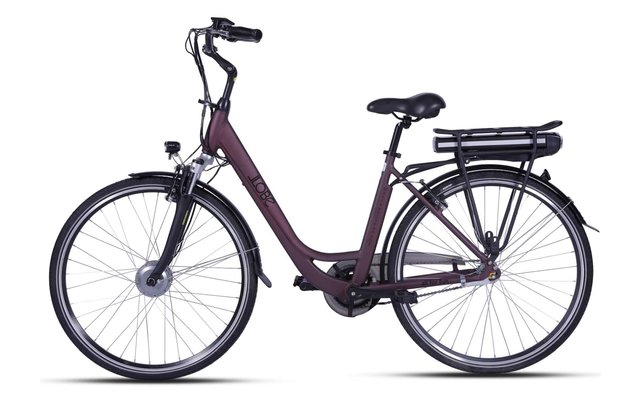 LLobe Metropolitan Joy City-E-Bike 28 pouces rouge bordeaux 10 Ah