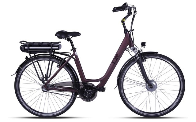LLobe Metropolitan Joy City-E-Bike 28 Zoll bordeauxrot 8 Ah