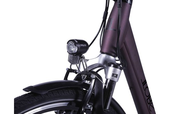 LLobe Metropolitan Joy City-E-Bike 28 pouces rouge bordeaux 10 Ah