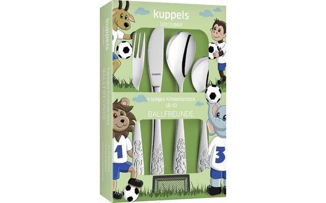 Kuppels Fußballfreude Edelstahl Kinderbesteck Set 4-tlg.
