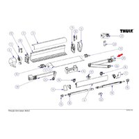 Thule hinged arm (right) for awning length from 3m