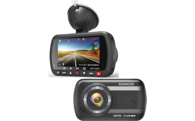 Kenwood DRV-A201 Full HD Dashcam mit G-Sensor und GPS schwarz