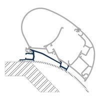 Adattatore per tendalini da tetto Dometic PR-Adapt PW 2000 e PW 2500 3 pezzi