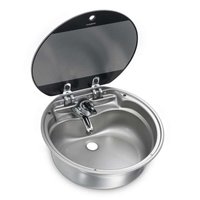 Dometic SNG 4133 vierkante spoelbak met glazen afdekplaat 420 mm