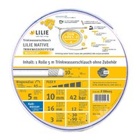 Rouleau de 5 m de tuyau d'eau potable 10 x 16 mm - froid native Lilie
