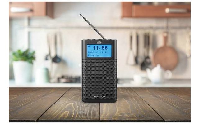 Kenwood CR-M10DAB-B Radio DAB+ con streaming audio Bluetooth e funzione di allarme nero