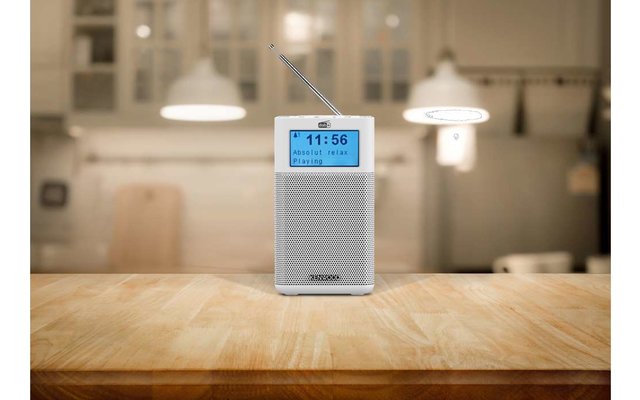Kenwood CR-M10DAB-W Radio DAB+ avec Bluetooth Audiostreaming et fonction réveil blanc